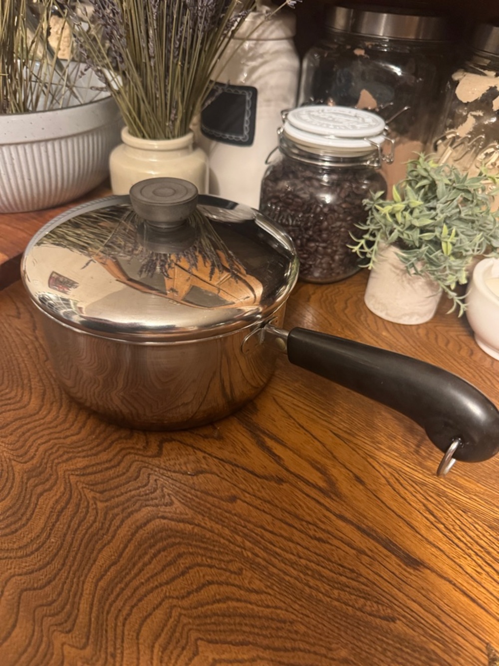 VTG Revere Ware 2QT Stainless Steel Saucepan with Lid - Picture 4 of 10